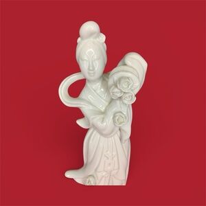 Vintage Blanc de Chine porcelain Guanyin figurine (Buddhist Goddess of Mercy
